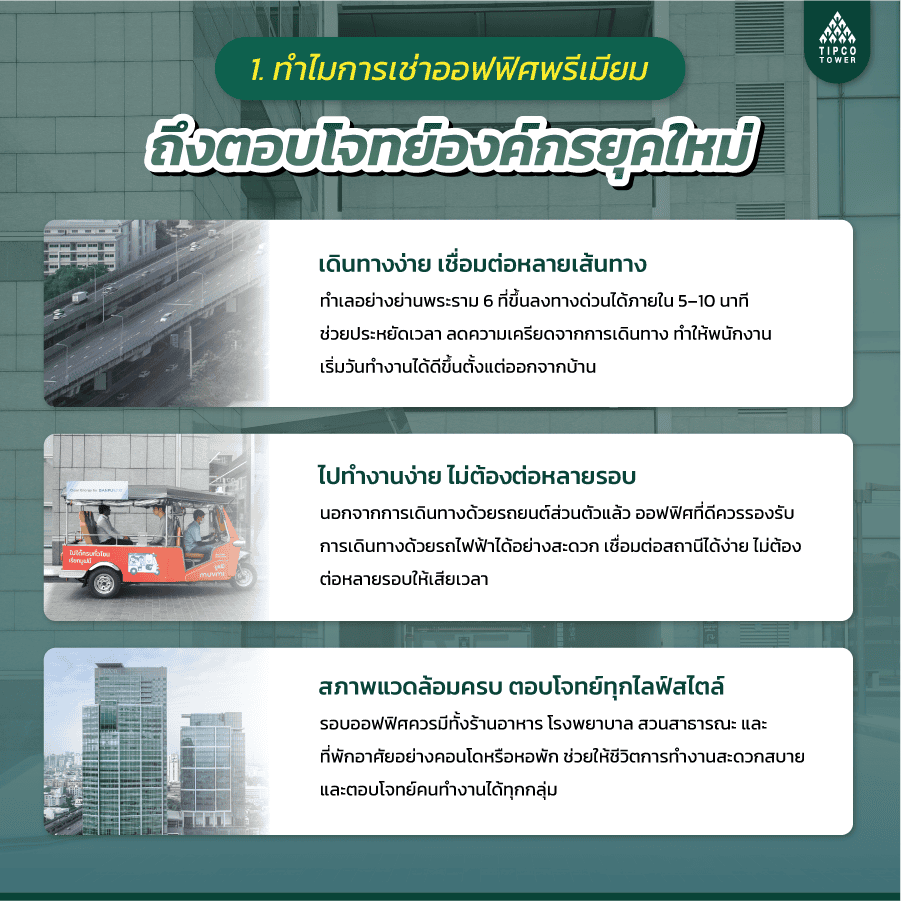 ทำไม เช่าออฟฟิศ ถึงตอบโจทย์