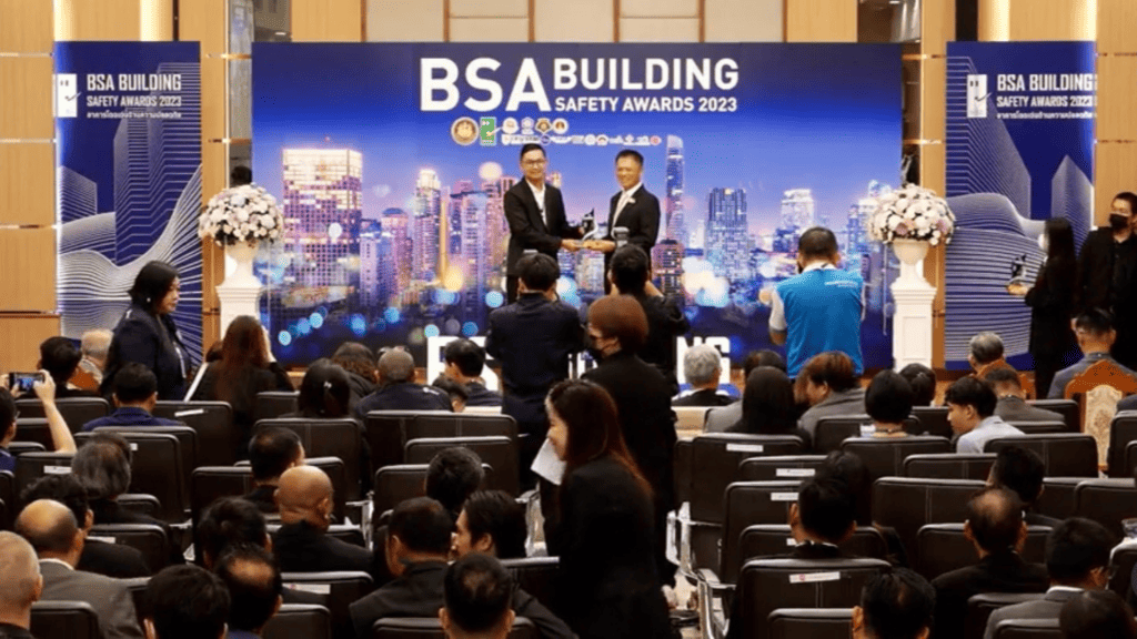 BSA Building Safety Awards 2023 ceremony at Tipco Tower, showcasing excellence in building safety st.
