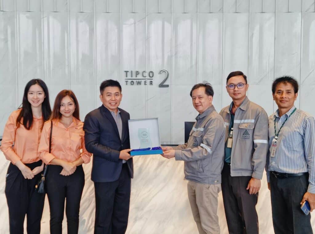 An official presentation at Tipco Tower, showcasing the dedicated team committed to elevating servic.